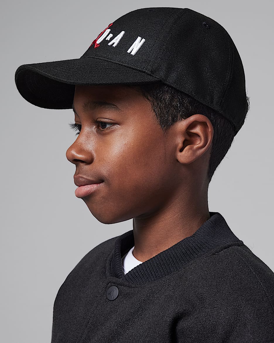 Jordan Big Kids Structured Strapback Cap Black